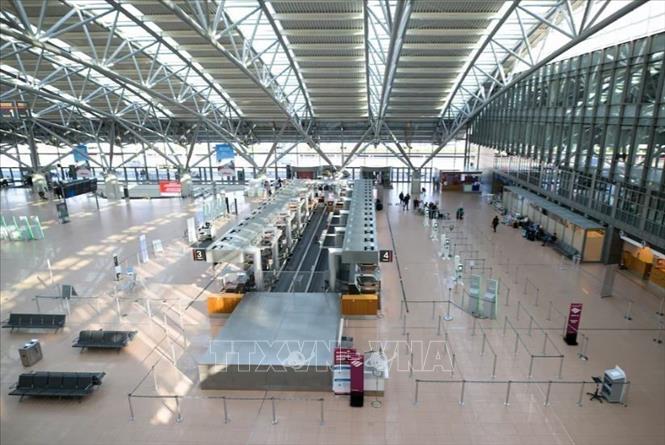 Cảnh vắng lặng do nhân viên mặt đất đình công tại sân bay Hamburg, Đức ngày 9/3/2025. Ảnh: REUTERS/TTXVN