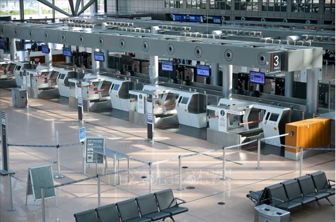Cảnh vắng lặng do nhân viên mặt đất đình công tại sân bay Hamburg, Đức ngày 9/3/2025. Ảnh: REUTERS/TTXVN