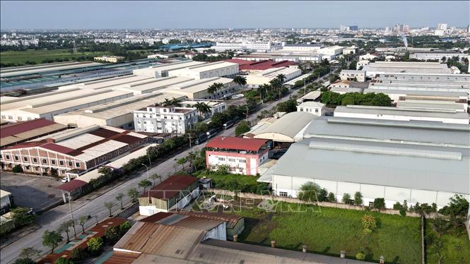 Khu công nghiệp Phúc Khánh (thành phố Thái Bình). Ảnh: Thế Duyệt - TTXVN 