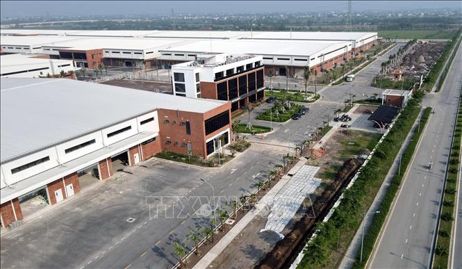 Dự án của Công ty TNHH Quốc Tế Nam Tài Thái Bình tại Khu công nghiệp Liên Hà Thái (Khu kinh tế Thái Bình). Ảnh: Thế Duyệt - TTXVN 