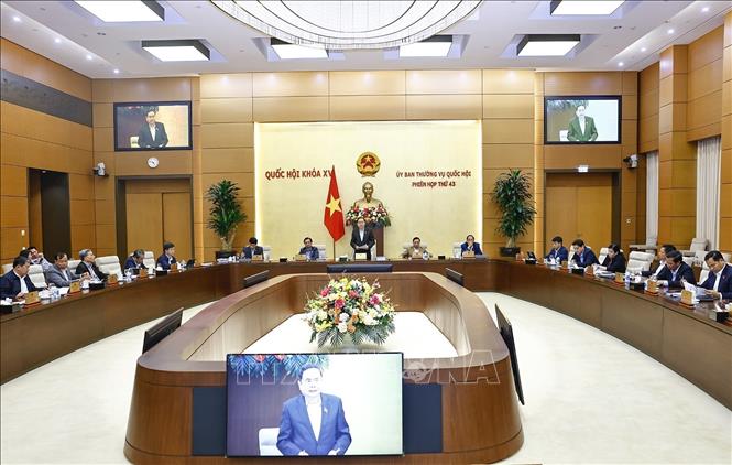 NA Chairman Tran Thanh Man speaks at the closing session. VNA Photo: Doãn Tấn 
