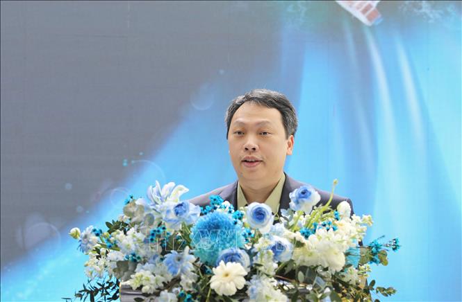 Ông Nguyễn Huy Dũng, Chủ tịch UBND tỉnh Thái Nguyên phát biểu tại lễ khởi công Dự án. Ảnh: Hoàng Nguyên - TTXVN