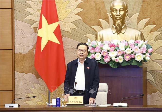 Chủ tịch Quốc hội Trần Thanh Mẫn phát biểu. Ảnh: Doãn Tấn - TTXVN