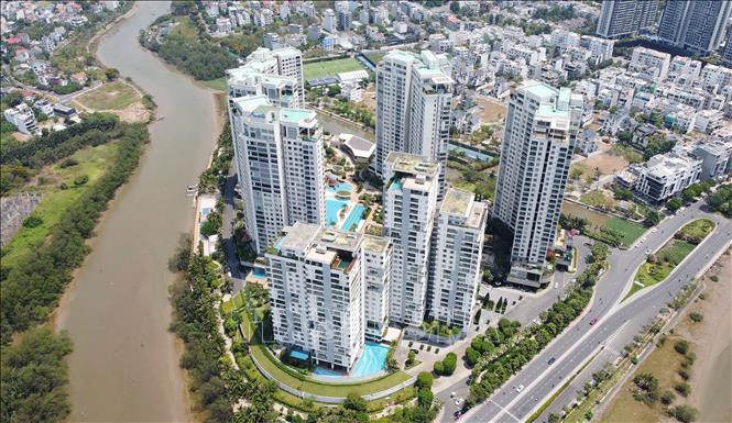 Khu dân cư Diamond Island (đảo Kim Cương) tại thành phố Thủ Đức, TP. Hồ Chí Minh. Ảnh: Thanh Vũ-TTXVN