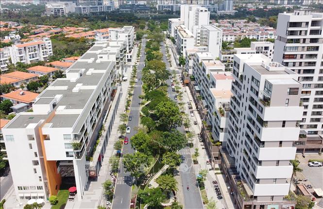 Đoạn phố Tôn Dật Tuyên, Khu phố Mỹ Tú 2, Khu dân cư Phú Mỹ Hưng (Quận 7, Thành phố Hồ Chí Minh). Ảnh: Thanh Vũ-TTXVN