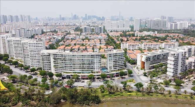 Toàn cảnh Khu phố Nam Quang 2, Khu dân cư Phú Mỹ Hưng (Quận 7, Thành phố Hồ Chí Minh). Ảnh: Thanh Vũ-TTXVN