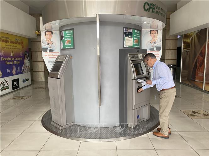 Quầy thanh toán phí dịch vụ của Tập đoàn Điện lực Mexico (CFE) tại thủ đô Mexico City. Ảnh: Phương Lan - PV TTXVN tại Mexico