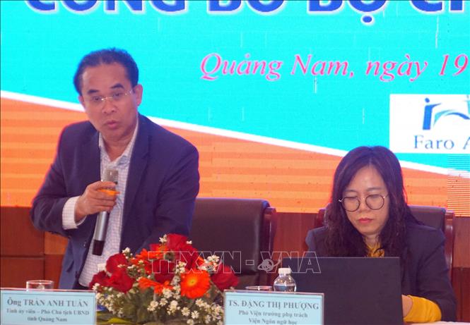 Ông Trần Anh Tuấn, Phó Chủ tịch Ủy ban nhân dân tỉnh Quảng Nam phát biểu tại hội thảo. Ảnh: Trịnh Bang Nhiệm - TTXVN
