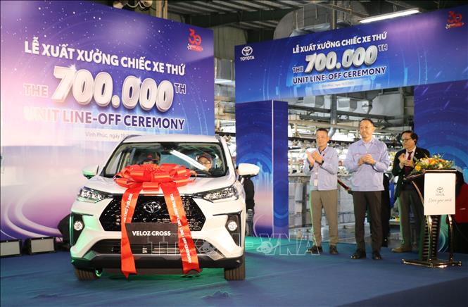 The 700,000th car of Toyota Motor Vietnam (TMV). VNA Photo: Phạm Văn Xuyên