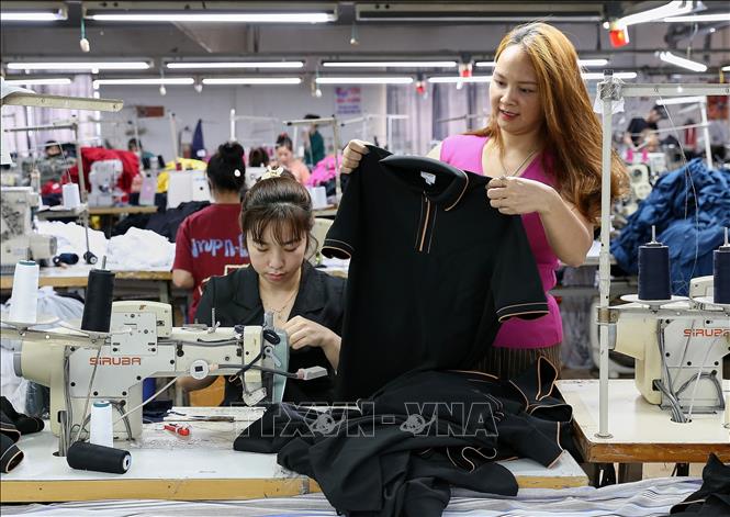 Các khâu của dây chuyền sản xuất đều được giám sát chặt chẽ. Ảnh: Lê Đông – TTXVN
