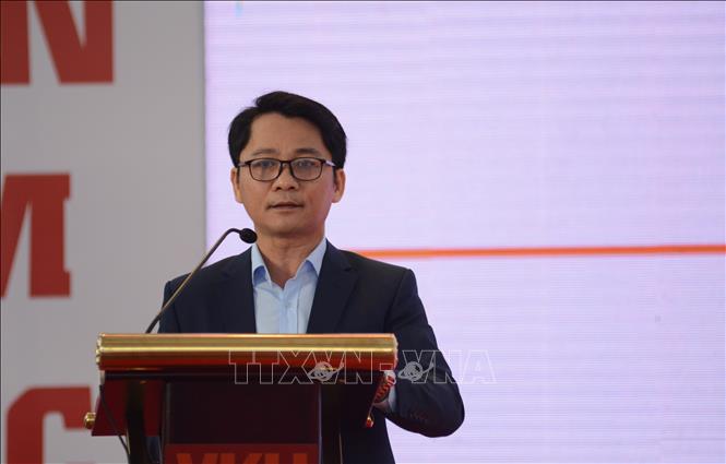 Ông Phạm Tấn Ngọc Thụy, Phó Giám đốc Sở Giáo dục và Đào tạo thành phố Đà Nẵng phát biểu. Ảnh: Văn Dũng-TTXVN