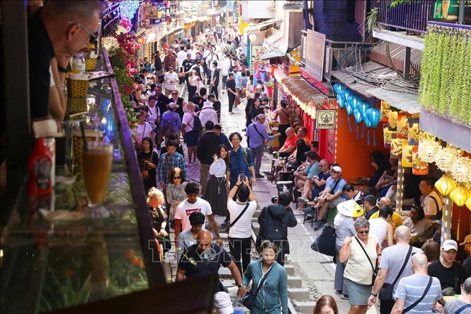 Rất nhiều du khách nước ngoài 