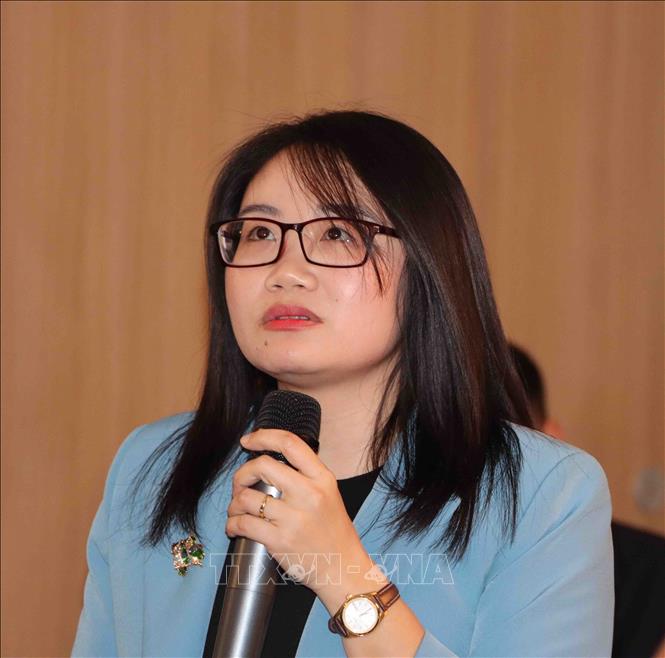 Pham Thi Huong Ly, Master of Accounting and Audit, Financial Reporting Manager at Aztec Luxembourg which specialises in investment fund financial services, shares that drawing from her experience in Luxembourg, Vietnam, and Singapore to establish a successful international financial centre, it is necessary to build a transparent institutional framework that protects investor rights. VNA Photo: Hương Giang