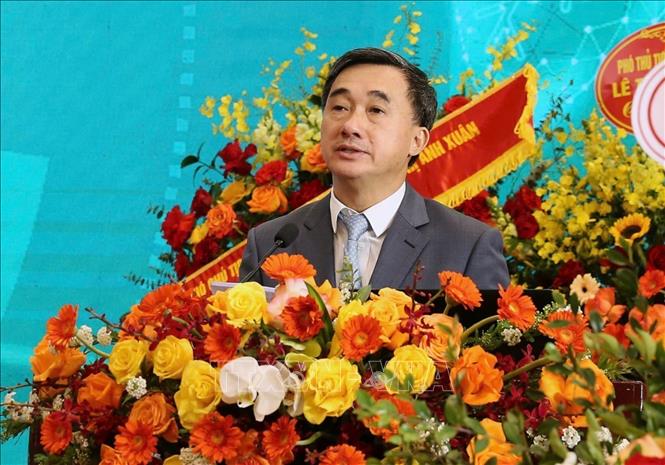 Deputy Minister of Health Tran Van Thuan speaks at the ceremony. VNA Photo: Lê Đông