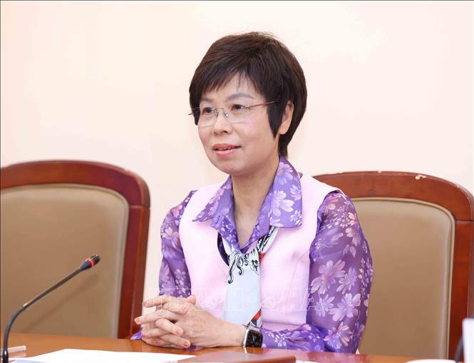 Vietnam News Agency General Director Vu Viet Trang speaks at the meeting. VNA Photo: Phương Hoa