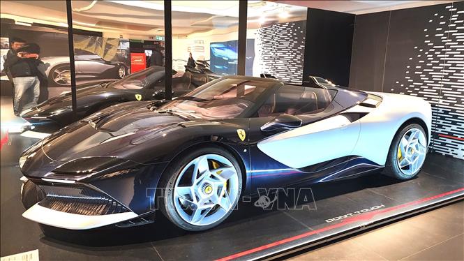 Một số mẫu xe Ferrari được trưng bày tại Bảo tàng. Ảnh: Thanh Hải-PV TTXVN tại Italy