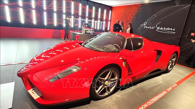 Một số mẫu xe Ferrari được trưng bày tại Bảo tàng. Ảnh: Thanh Hải-PV TTXVN tại Italy