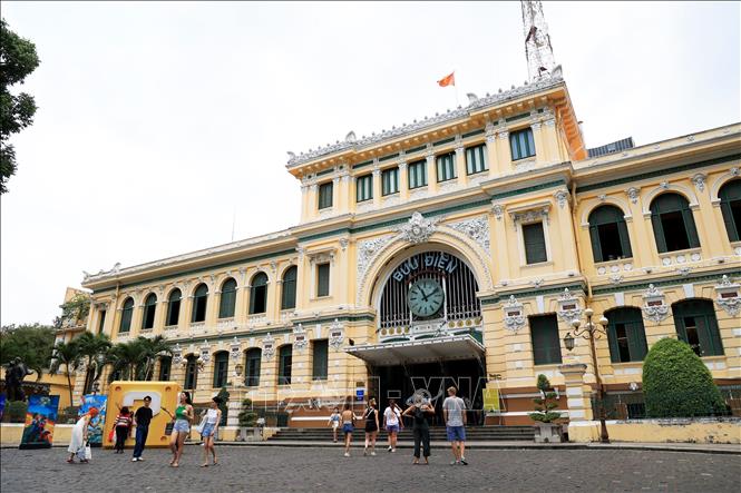 The Central Post Office is one of the most famous architectural buildings in the city. VNA Photo: Hồng Đạt