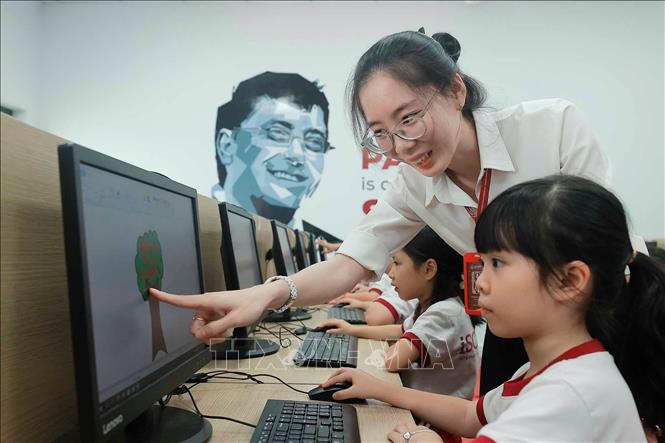Trường iSchool Ninh Thuận được xây dựng theo hướng đạt chuẩn hội nhập quốc tế. Ảnh: Minh Quyết - TTXVN