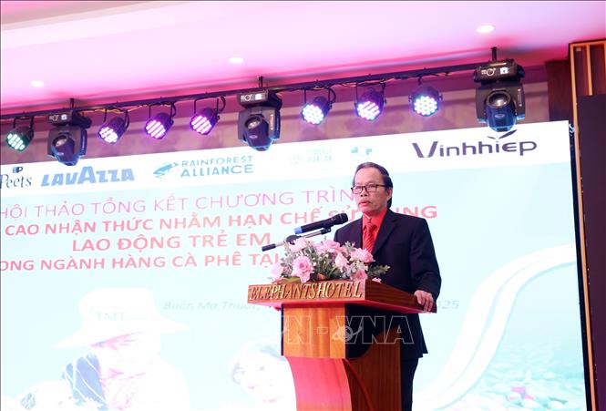 Ông Nguyễn Văn Thiết, Giám đốc quốc gia tổ chức Rainforest Alliance tại Việt Nam phát biểu tổng kết chương trình. Ảnh: Hoài Thu – TTXVN