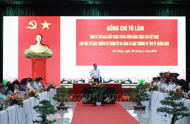Tổng Bí thư Tô Lâm phát biểu chỉ đạo. Ảnh: Thống Nhất – TTXVN