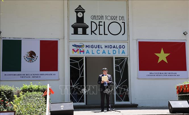 Vietnamese Ambassador Nguyen Van Hai speaks at the event. VNA Photo