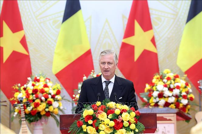 Nhà Vua Vương quốc Bỉ Philippe phát biểu. Ảnh: Lâm Khánh – TTXVN