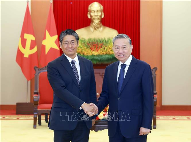 Tổng Bí thư Tô Lâm tiếp Đại sứ Nhật Bản tại Việt Nam Ito Naoki. Ảnh: Thống Nhất – TTXVN