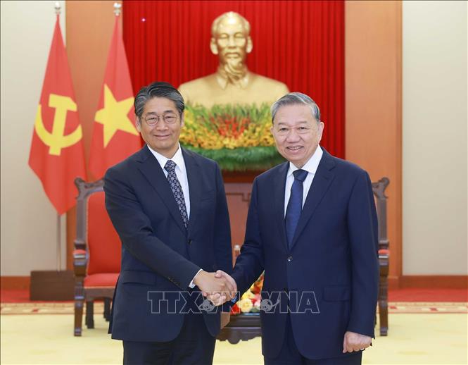 Tổng Bí thư Tô Lâm tiếp Đại sứ Nhật Bản tại Việt Nam Ito Naoki. Ảnh: Thống Nhất – TTXVN
