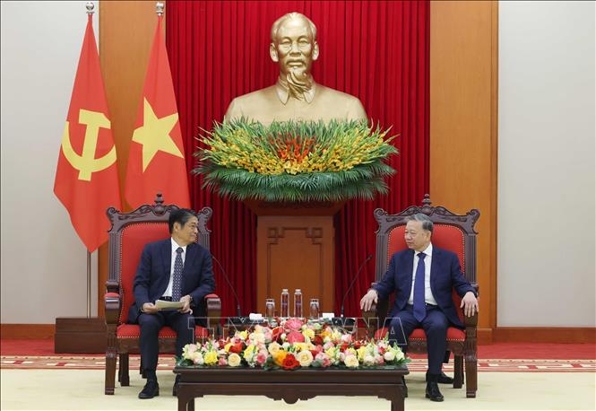 Tổng Bí thư Tô Lâm tiếp Đại sứ Nhật Bản tại Việt Nam Ito Naoki. Ảnh: Thống Nhất – TTXVN
