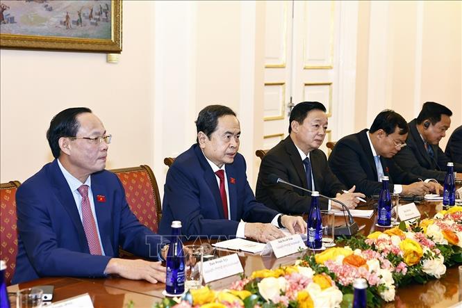 Chủ tịch Quốc hội Trần Thanh Mẫn phát biểu. Ảnh: Doãn Tấn – TTXVN