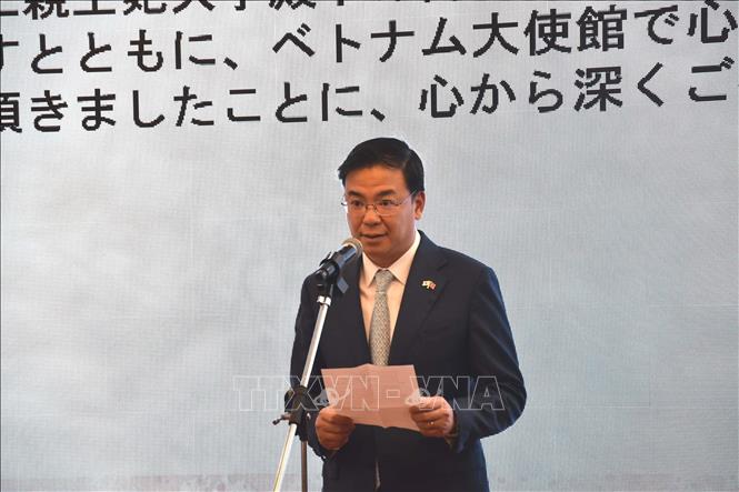 Vietnamese Ambassador to Japan Pham Quang Hieu speaks at the ceremony. VNA Photo: Nguyễn Tuyến