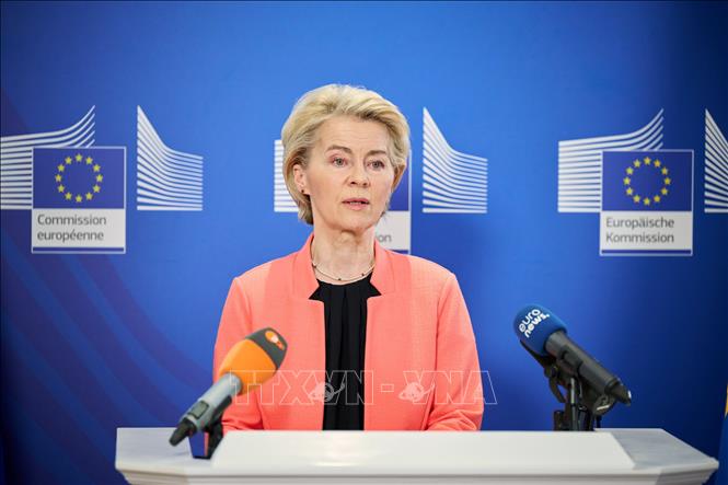 Chủ tịch Ủy ban châu Âu (EC) Ursula von der Leyen coi mức thuế đối ứng mới của Mỹ là 