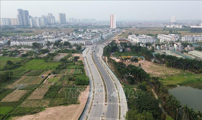 Toàn tuyến đường Lê Quang Đạo kéo dài sẵn sàng thông xe trong dịp 30/4 năm nay. Ảnh: Quốc Khánh - TTXVN