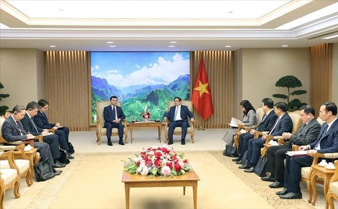  Thủ tướng Phạm Minh Chính tiếp Bộ trưởng Bộ Ngoại giao Uzbekistan Bakhtiyor Saidov thăm chính thức Việt Nam (Hà Nội,18/3/2024). Ảnh: Dương Giang-TTXVN