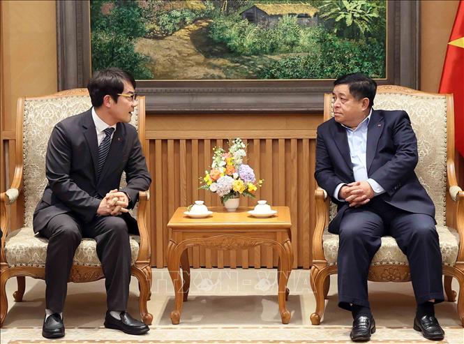 Phó Thủ tướng Nguyễn Chí Dũng tiếp Tổng Giám đốc Công ty TNHH LG Display Việt Nam Choi In Kwan. Ảnh: An Đăng - TTXVN
