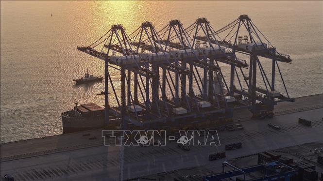 Quang cảnh cảng hàng hóa Khâm Châu, tỉnh Quảng Tây, Trung Quốc. Ảnh: THX/TTXVN