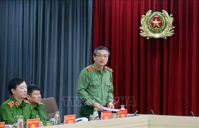 Trung tướng Nguyễn Ngọc Toàn, Trợ lý Ủy viên Bộ Chính trị, Cục trưởng Cục Công tác đảng và công tác chính trị tại buổi họp báo. Ảnh: Phạm Kiên - TTXVN