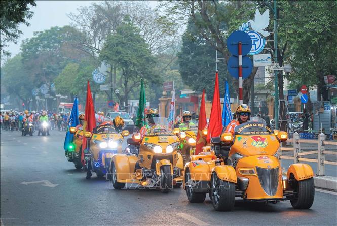Chặng 4 Giải xe đạp Cúp Truyền hình TP.Hồ Chí Minh - Tôn Đông Á 2025 sẽ xuất phát từ Công viên Lenin (Hà Nội) đi Thanh Hoá. Ảnh: Hoàng Hiếu - TTXVN