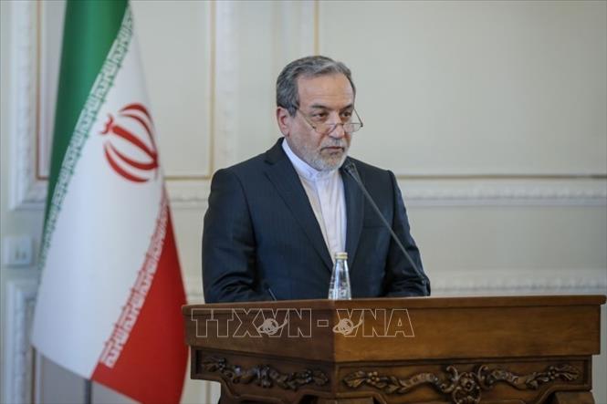 Ngoại trưởng Iran Abbas Araqchi phát biểu tại Tehran. Ảnh: IRNA/TTXVN