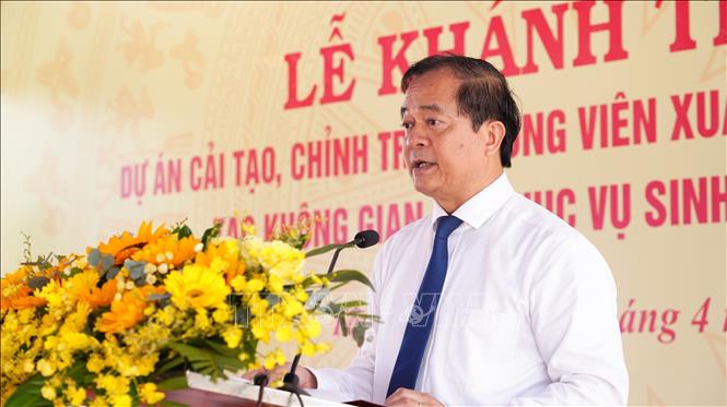 Quyền Chủ tịch UBND tỉnh Tây Ninh Nguyễn Hồng Thanh phát biểu. Ảnh: Minh Phú – TTXVN