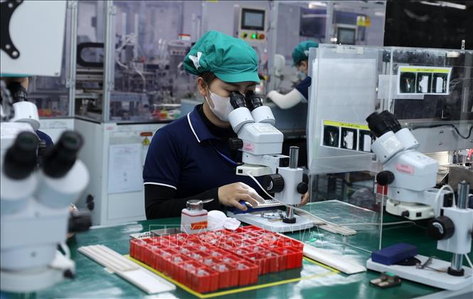 Production at the Japanese-invested Sumida Co. Ltd in the central province of Quang Ngai. VNA Photo