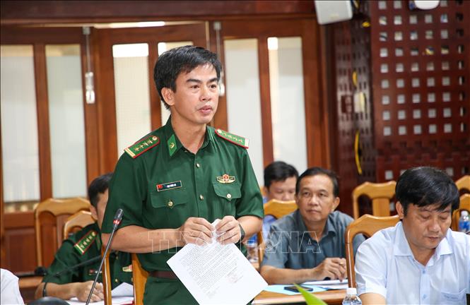 Đại tá Cao Xuân An, Phó Chỉ huy trưởng Bộ Chỉ huy Bộ đội Biên phòng tỉnh Tây Ninh. Ảnh: Giang Phương - TTXVN