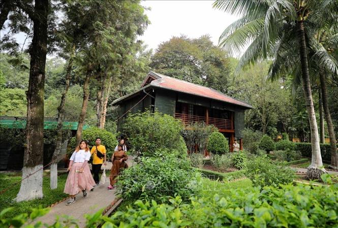 The stilt house, where President Ho Chi Minh lived and worked from May 1958 to August 1969, is located inside the Ho Chi Minh Memorial Site. VNA Photo: Thanh Tùng