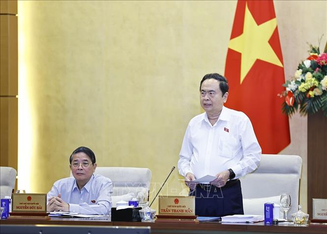 Chủ tịch Quốc hội Trần Thanh Mẫn phát biểu khai mạc Phiên họp. Ảnh: Doãn Tấn - TTXVN