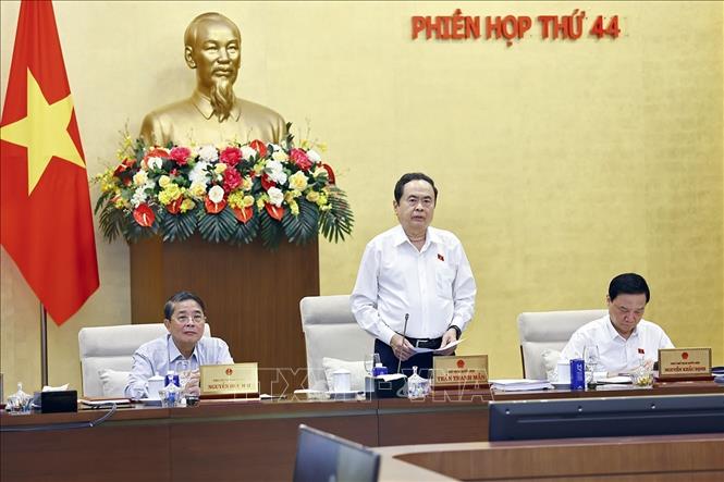 Chủ tịch Quốc hội Trần Thanh Mẫn phát biểu khai mạc Phiên họp. Ảnh: Doãn Tấn - TTXVN