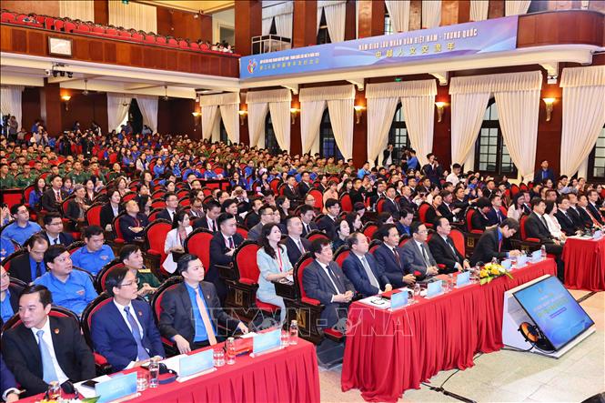 Các đại biểu tham dự chương trình Gặp gỡ hữu nghị thanh niên Việt Nam – Trung Quốc lần thứ 24 năm 2025. Ảnh: Minh Đức – TTXVN
