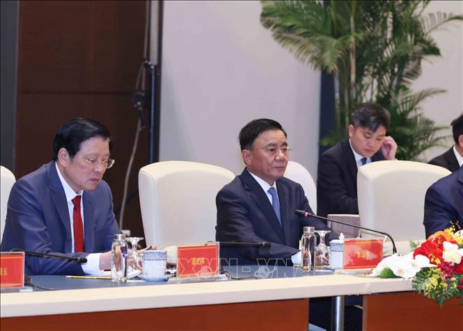 Đồng chí Trần Cẩm Tú, Ủy viên Bộ Chính trị, Thường trực Ban Bí thư phát biểu. Ảnh: Phương Hoa - TTXVN