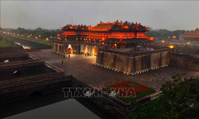 Cổng Ngọ Môn đại diện cho Đại Nội cung đình Huế. Ảnh: Vũ Sinh - TTXVN