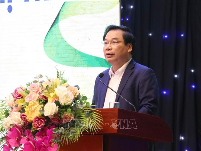 Ông Tống Quang Thìn, Phó Chủ tịch Thường trực UBND tỉnh Ninh Bình, phát biểu tại hội thảo. Ảnh: Thùy Dung - TTXVN